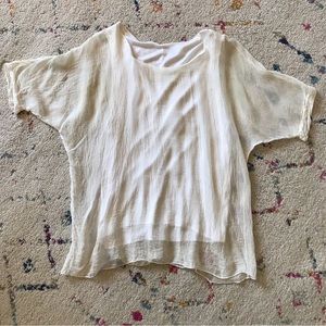 🥳 2 for $6 🥳 White cream silk top size M